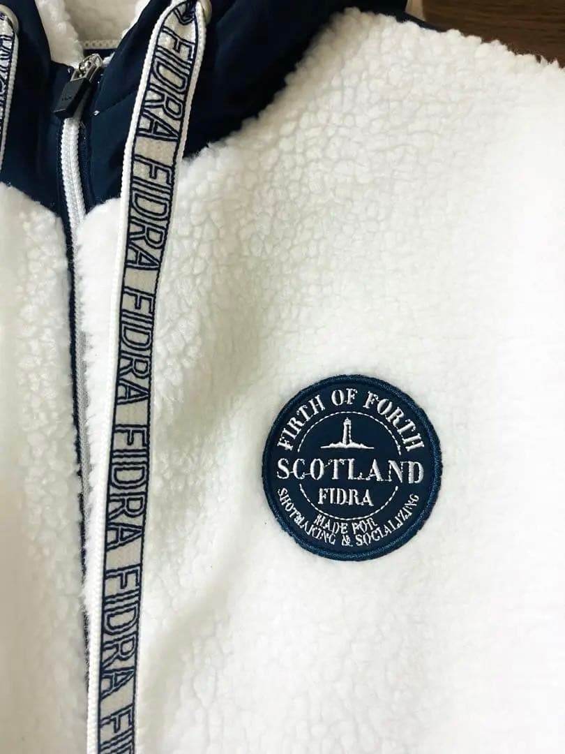 【美品】フィドラ（FIDRA）ゴルフウェア防寒 保温 ボアジャケットレディースL