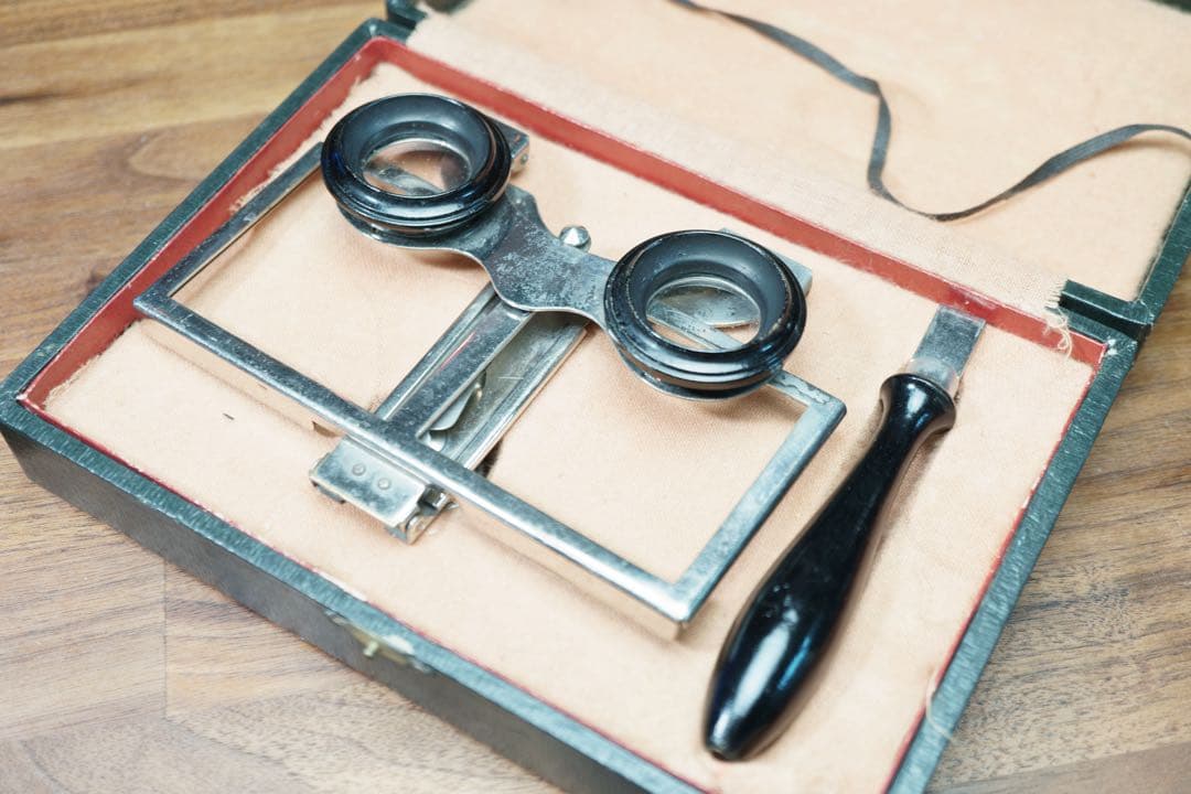 アンティークステレオビューワー フランス ステレオ写真 ガラス乾板 6x12cm