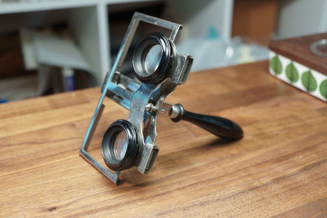 アンティークステレオビューワー フランス ステレオ写真 ガラス乾板 6x12cm