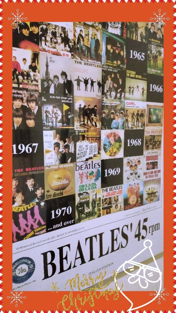 ビートルズ Beatles アート ポスター ローランド・ジャンベリ 大型額装