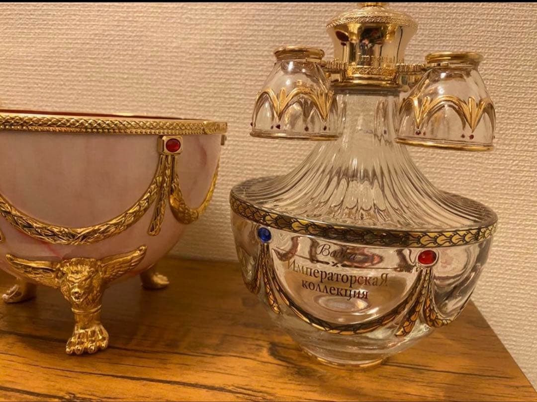 空瓶 飾りボトル LADOGA ラドガ インペリアルコレクション　ピンクマーブル