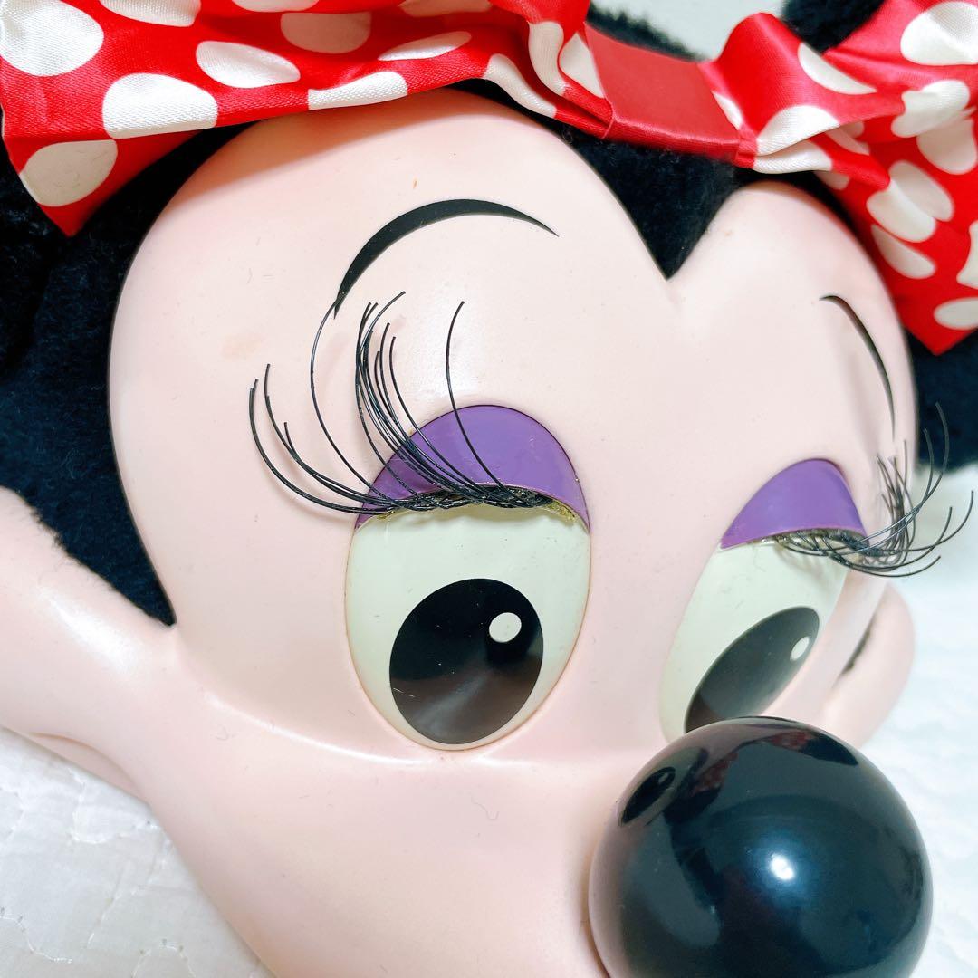 レトロ　USA製　初期立体ミニーちゃんファンキャップ　フェイスキャップ