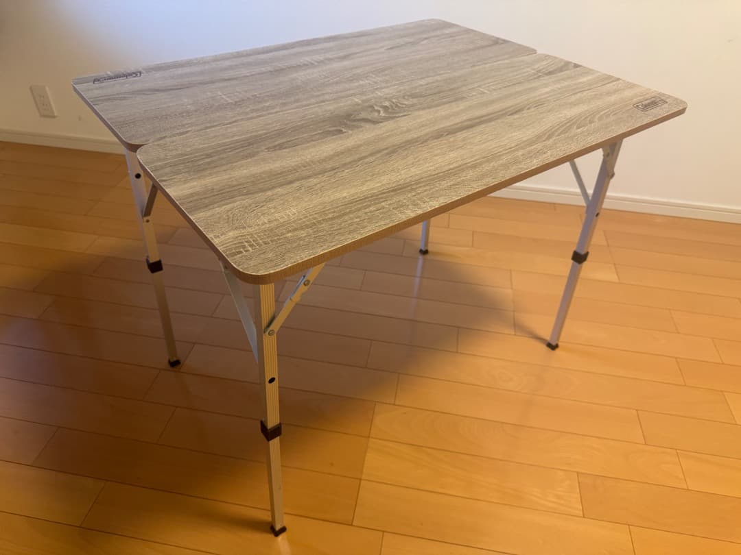 室内利用 美品 コールマン フォールディングリビングテーブル 90