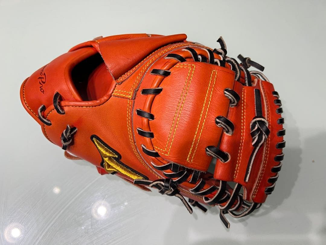 Mizuno Pro 硬式グローブ オレンジ