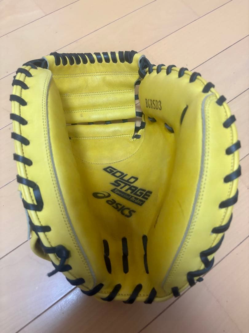 asics GOLDSTAGE スペシャルオーダー軟式グローブ イエロー