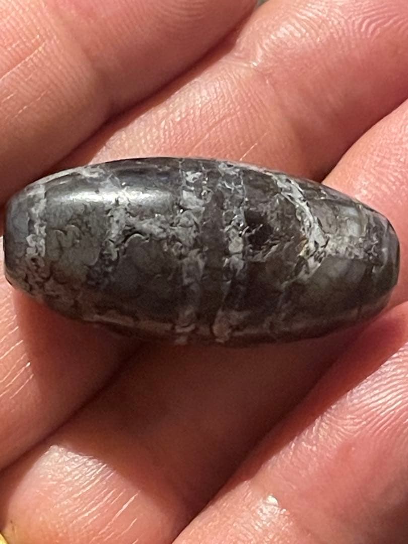 出土　双亀甲天珠