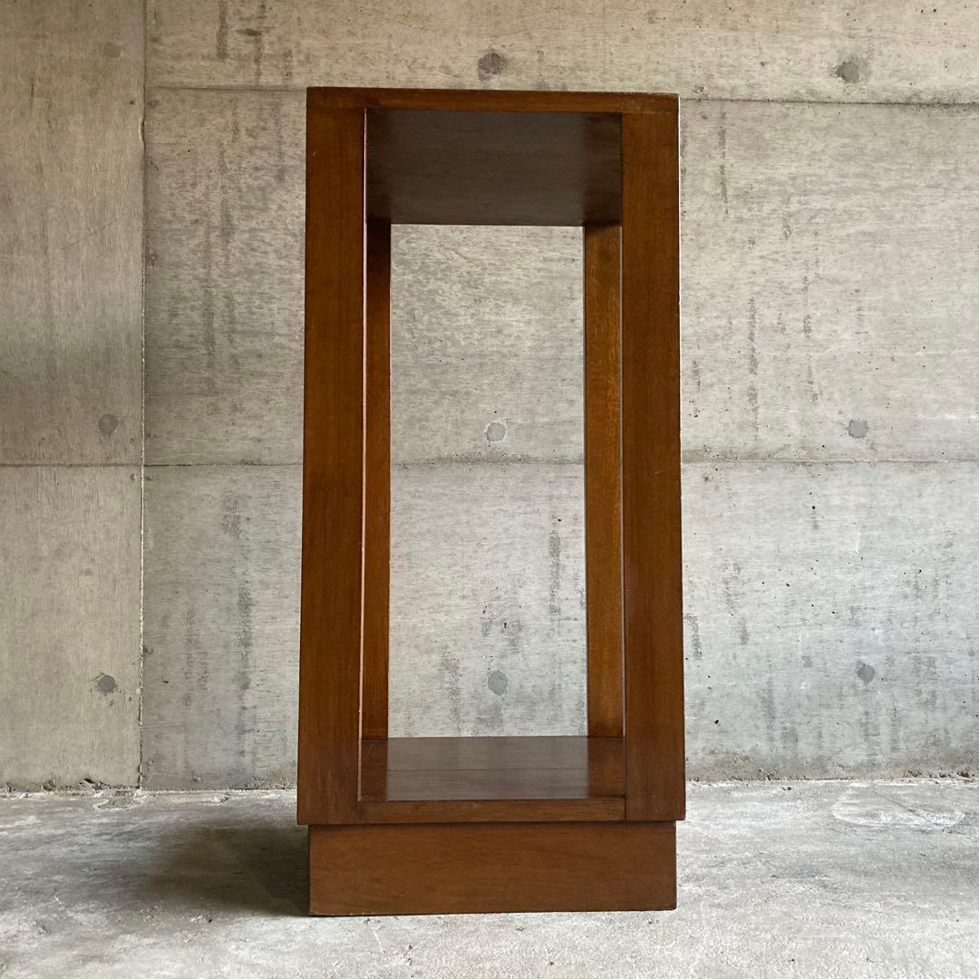 古い味のある飾り台 サイドテーブル 棚 シェルフ ラック スタンド 木製 レトロ