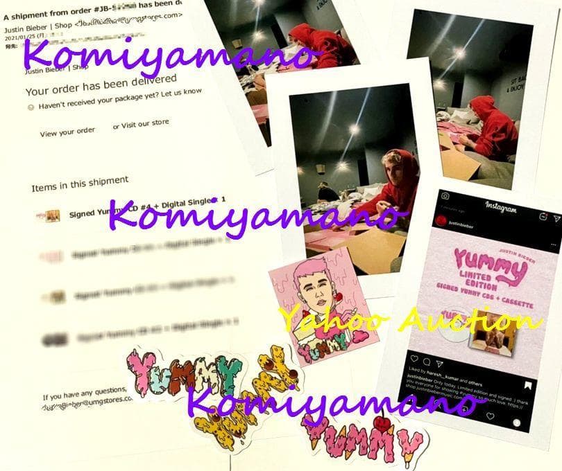 ジャスティン・ビーバー 直筆サイン入り Yummy コンプセット Bieber