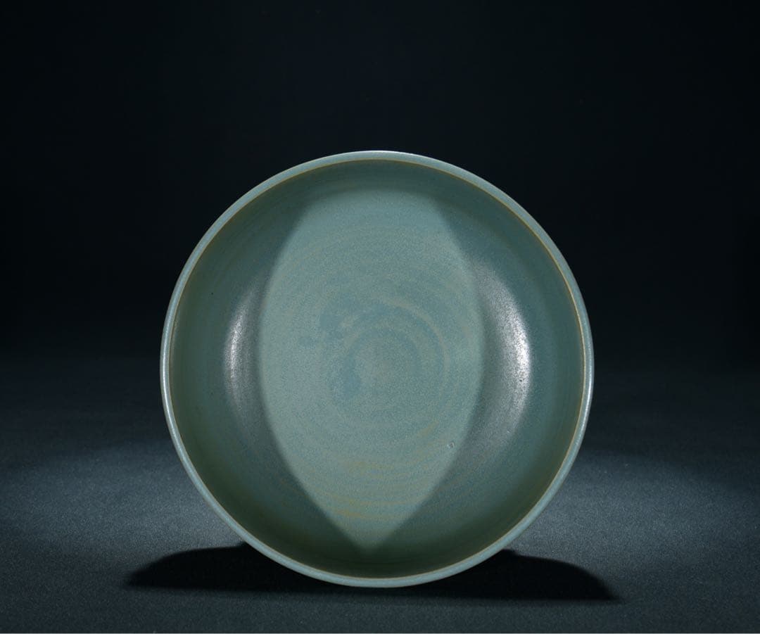 旧蔵　宋・汝窑　天青釉 鼓钉水洗