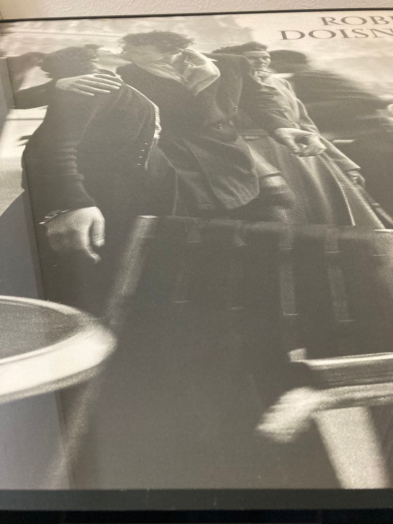 額入りポスター アンティーク ロベールドアノー　パリ市庁舎前のキス