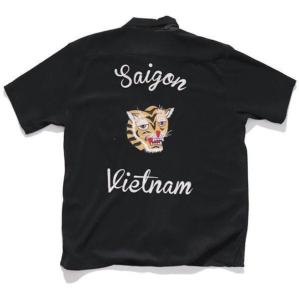 新品タグ付き＊HOUSTON パイルボーリングシャツ ブラック XL