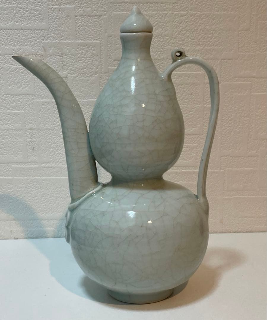 中国 北宋時代 青白磁 执壺 影青水注。