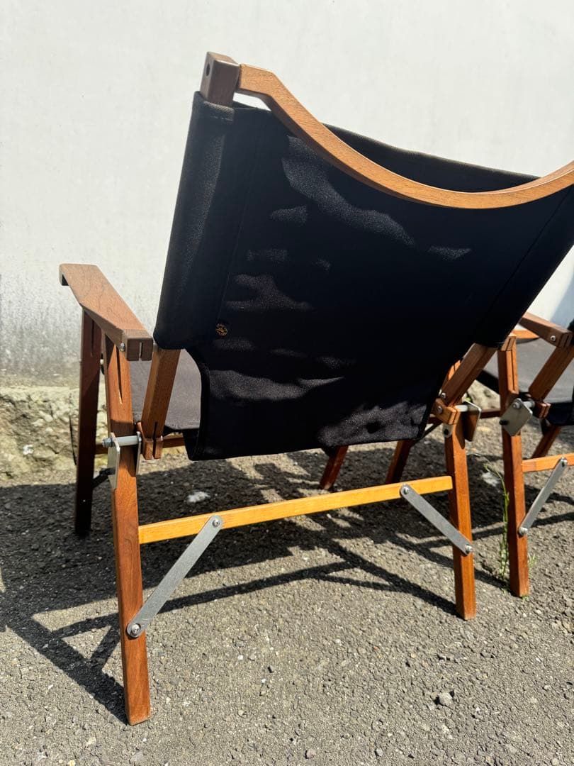 キャンプオンパレード　コンダクターズチェア2脚セット　帆布シート　収納袋付き