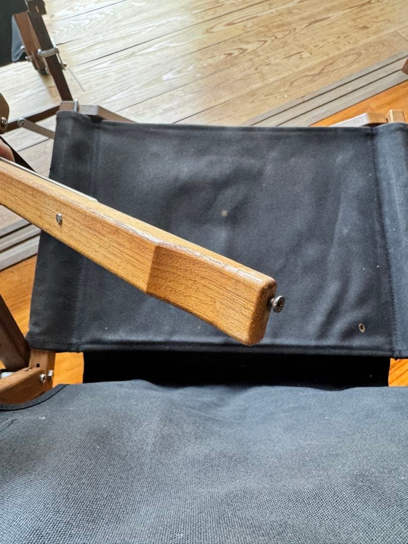 キャンプオンパレード　コンダクターズチェア2脚セット　帆布シート　収納袋付き