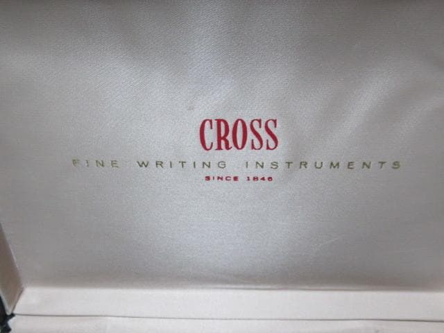 未使用 1980年代◆クロス 黒ガラス製ペンスタンドと12K金張りボールペン付き