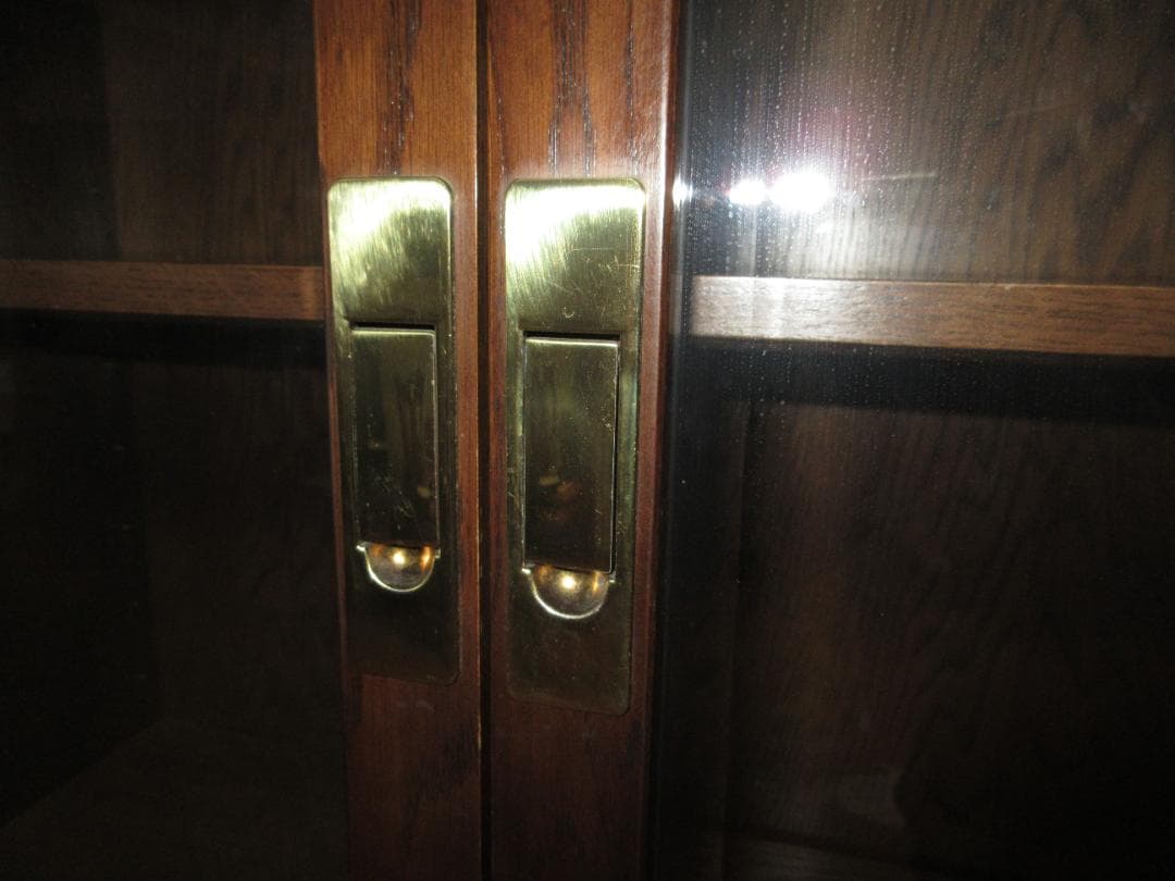 【ヴィンテージ】カリモク　ドマーニ　モーガントン　木製ガラスキャビネット　左側