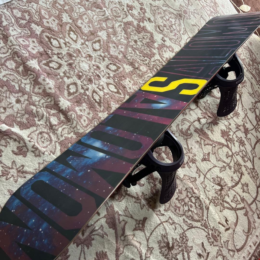 美品 SALOMON 151cm FLUX バイン付 スノーボードセット