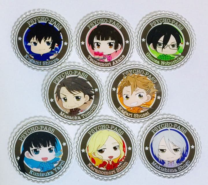 ☆全8種 PSYCHO-PASS サイコパス ふぉーちゅん☆アクリルバッジ