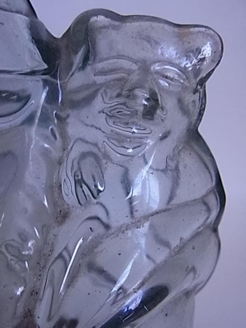 珍品　和ガラス　ガラス瓶　飴瓶　菓子瓶　地球瓶　昭和レトロ　駄菓子屋　気泡　戦前