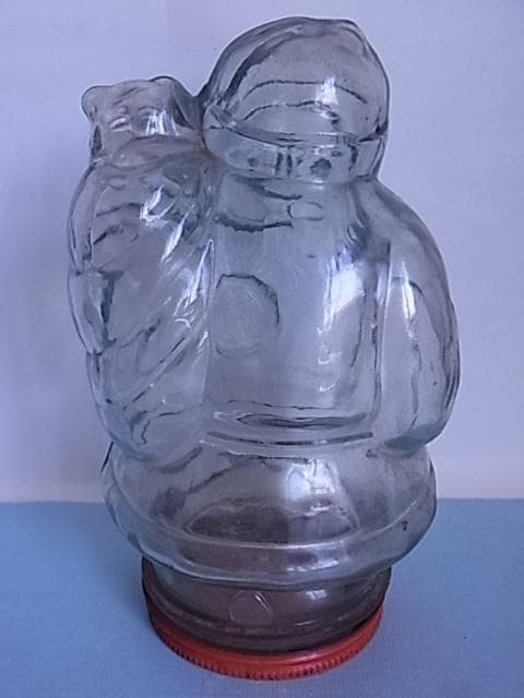 珍品　和ガラス　ガラス瓶　飴瓶　菓子瓶　地球瓶　昭和レトロ　駄菓子屋　気泡　戦前