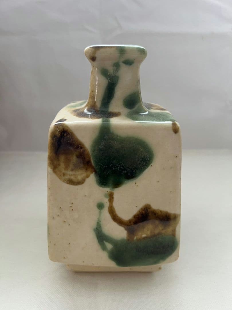 三彩 角瓶 (花器) 楠木英三(師 河井寛次郎)