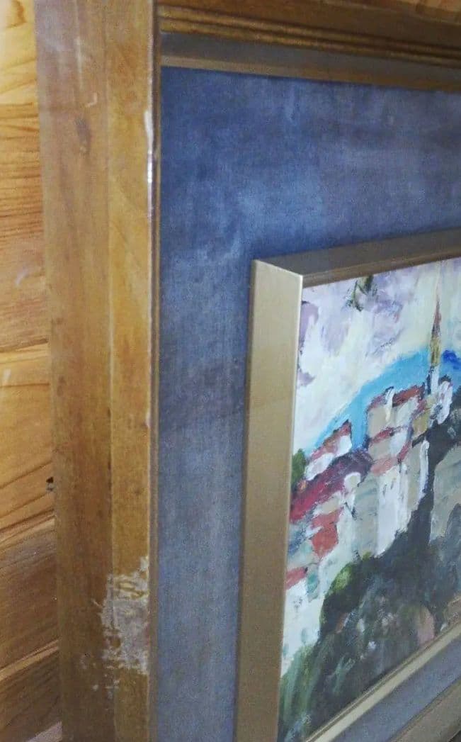 ※期間限定発送❢※　藪野正雄（やぶのまさお）油彩画「北伊 ペルージァにて」