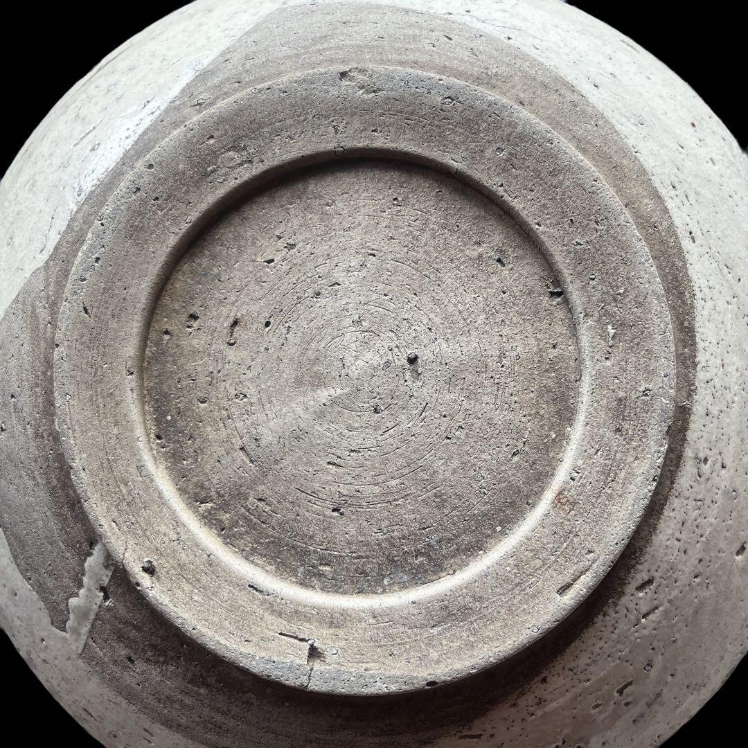 馬の目皿 石皿 古瀬戸 幕末 皿 古丹波 馬の目皿 鉄絵 白化粧 渦巻文