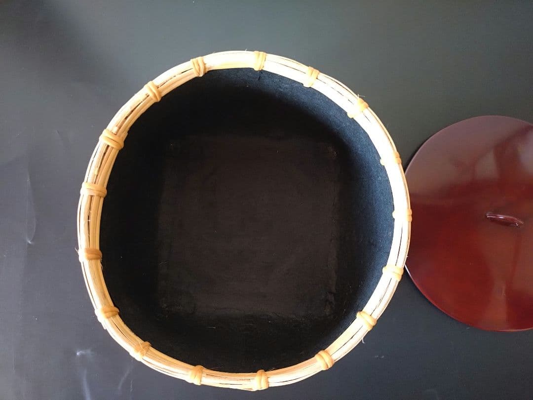 2 蓮組菜篭　茶道具 　籠　篭 安藤竹良斎　共箱