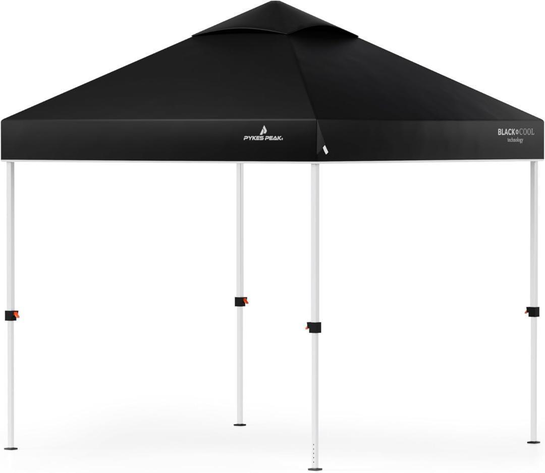 PYKES PEAK ワンタッチ タープテント 2m×2m 大型 ブラック