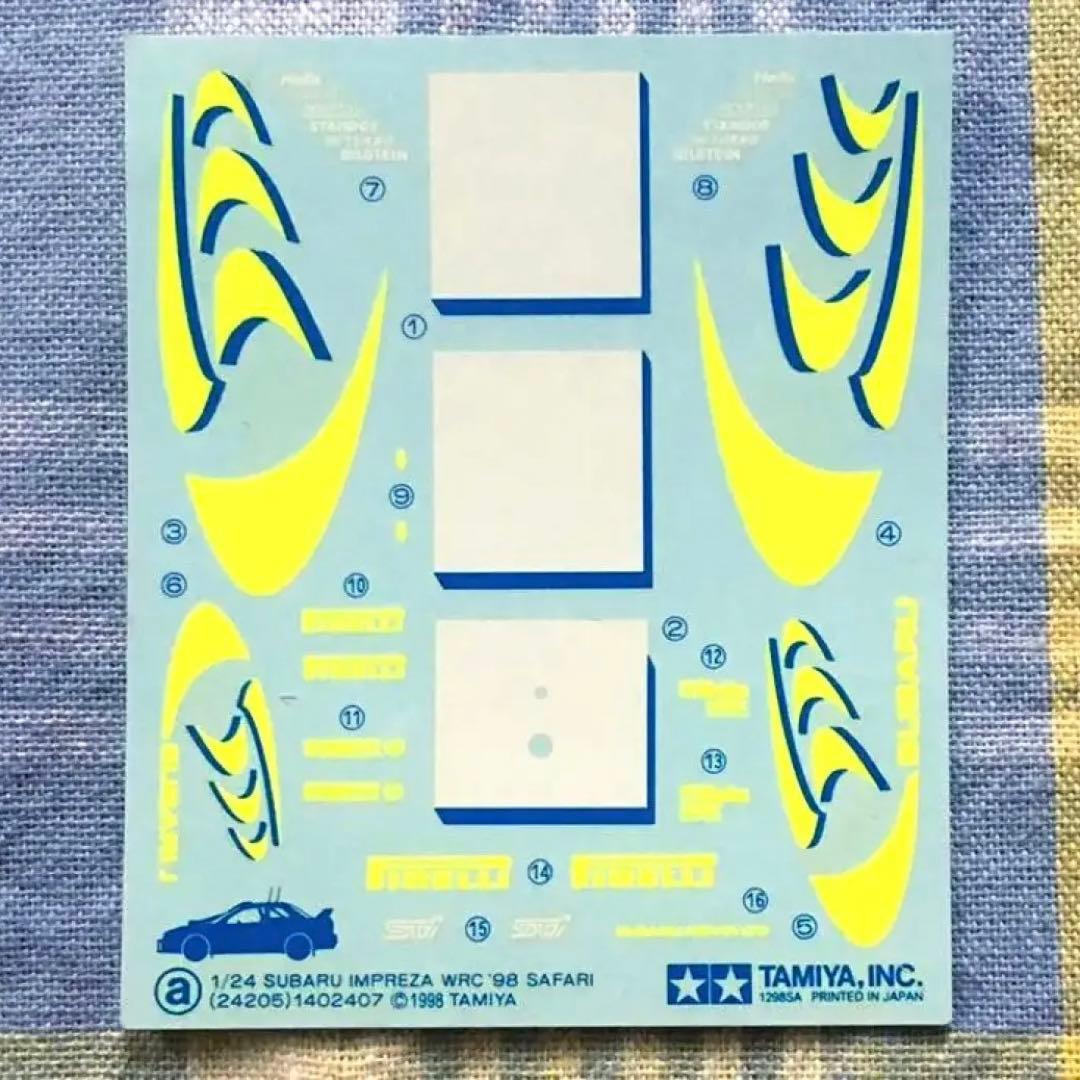 絶版 タミヤ 1/24 スバル・インプレッサ WRC 1998年 サファリ仕様