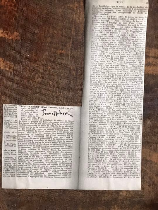 ポール=デジレ・トゥルイユベール油彩板画19世紀