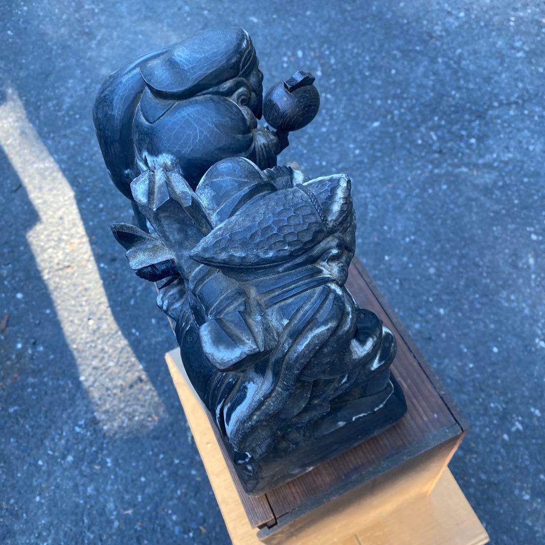 江戸期・祀り福神「恵比寿・大黒天」民衆信仰・財運福徳・邪気祓い・二神一対彫り