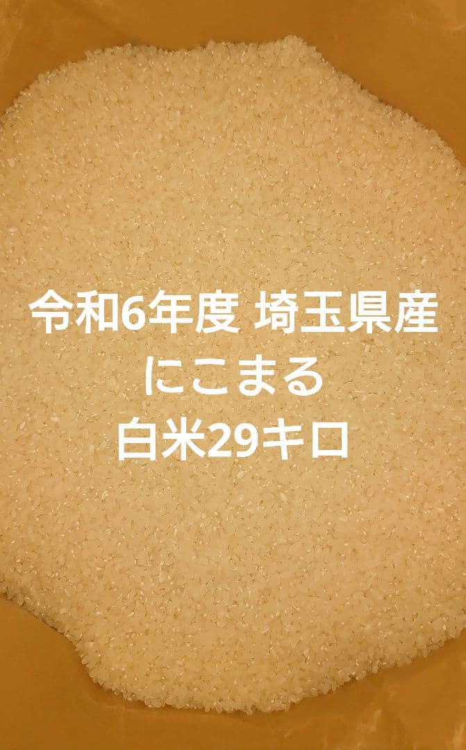 令和6年度 埼玉県産⭐にこまる⭐白米29キロ 送料無料