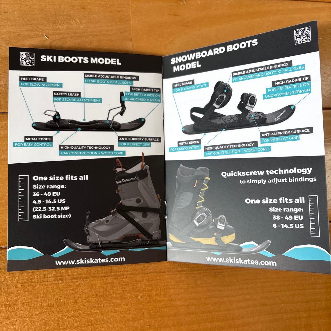 【美品】使用回数2回 SKISKATES スノーボードブーツ用 feet