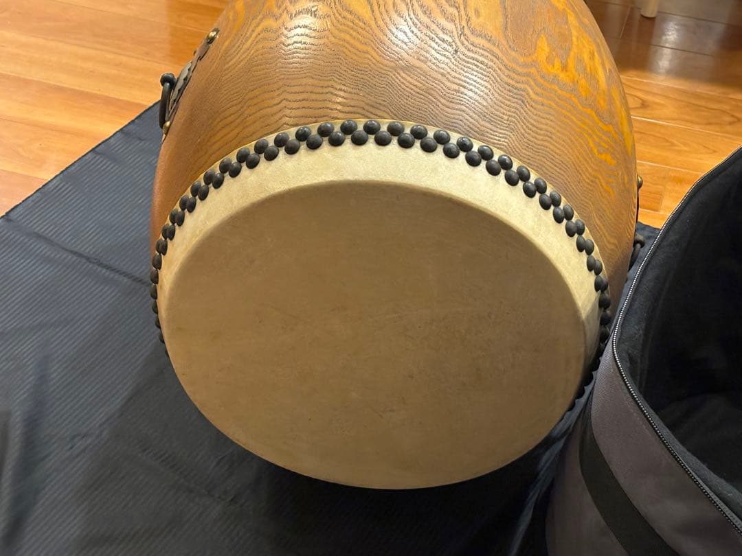 価格30万円程●堀田新五郎 和太鼓 長胴太鼓 打面36cm 1尺２寸 カバー付属