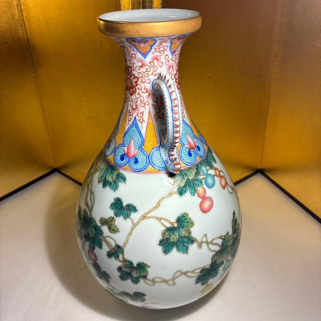 アンティーク　大清乾隆年製　福禄万代　花瓶