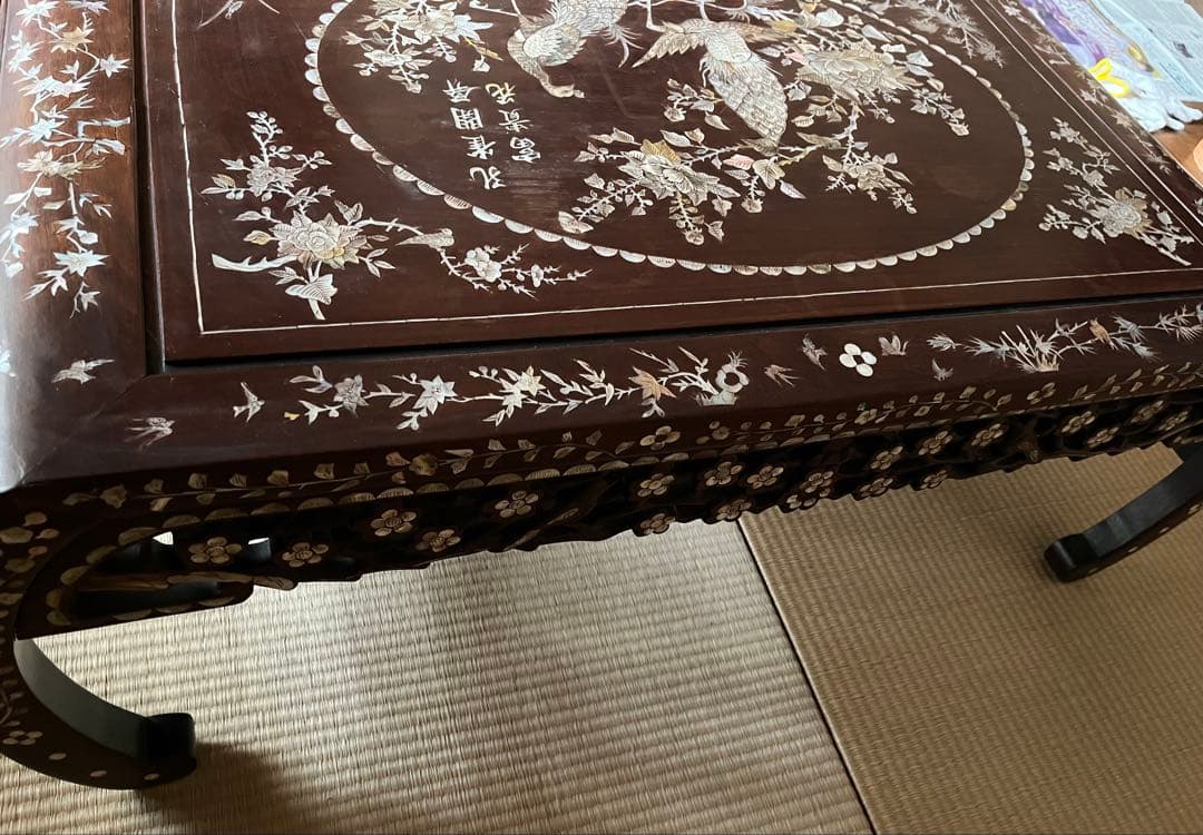 螺鈿　テーブル　骨董　アンティーク