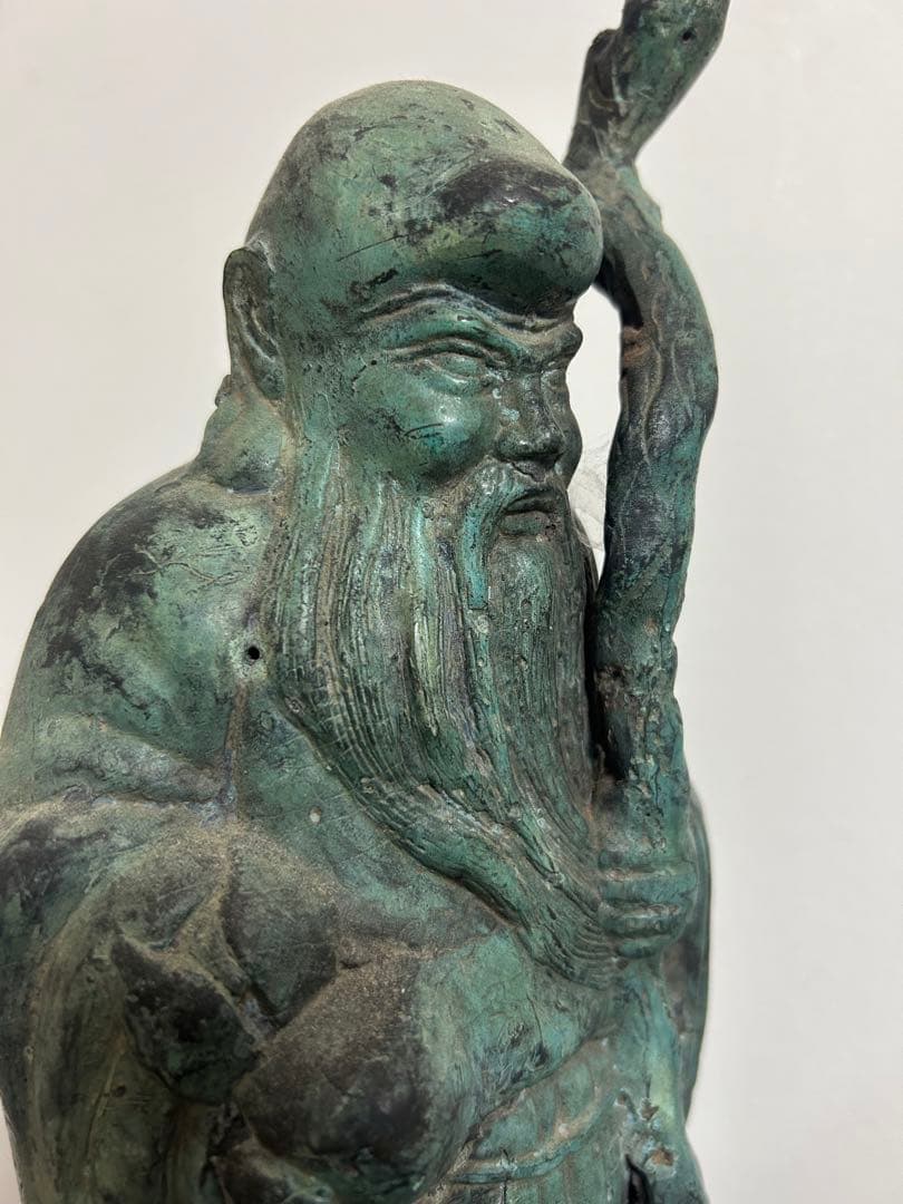 中国美術 時代物 青銅 古銅 中国仏像 唐物 古玩 古美術品 福寿像　仏教美術