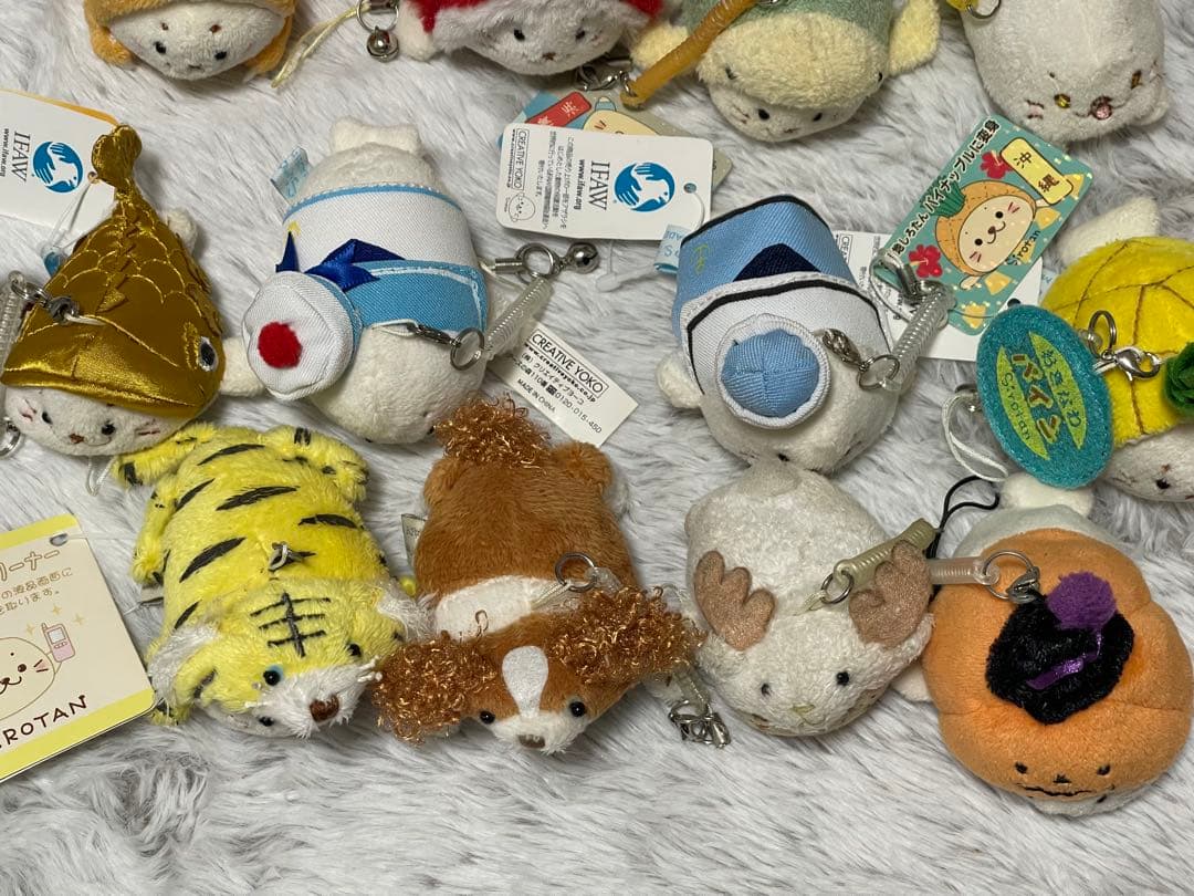 しろたん マスコットクリーナー ぬいぐるみ 45個セット 平成レトロ ストラップ