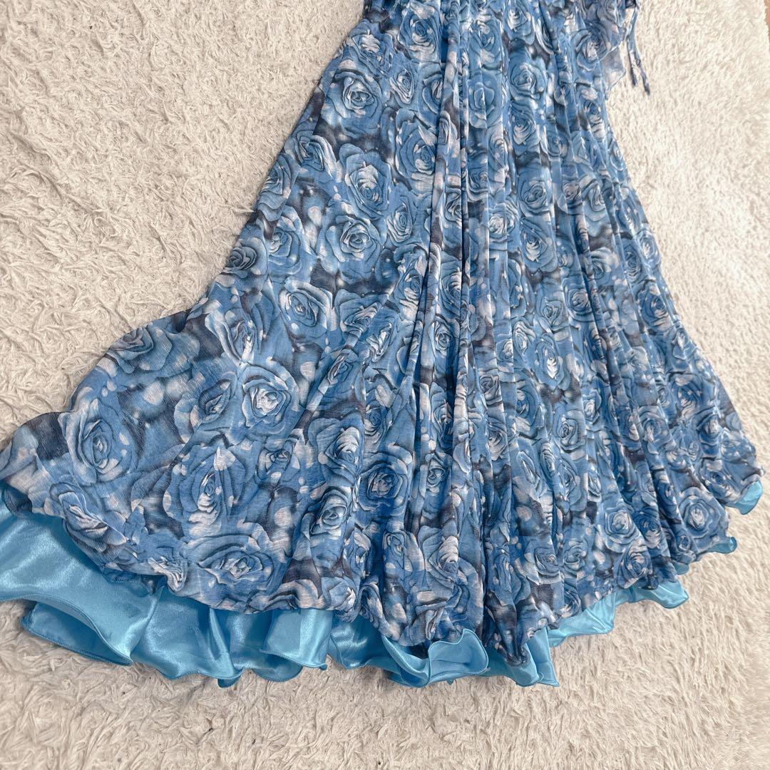 プリマブティック　社交ダンス衣装ドレス薔薇柄