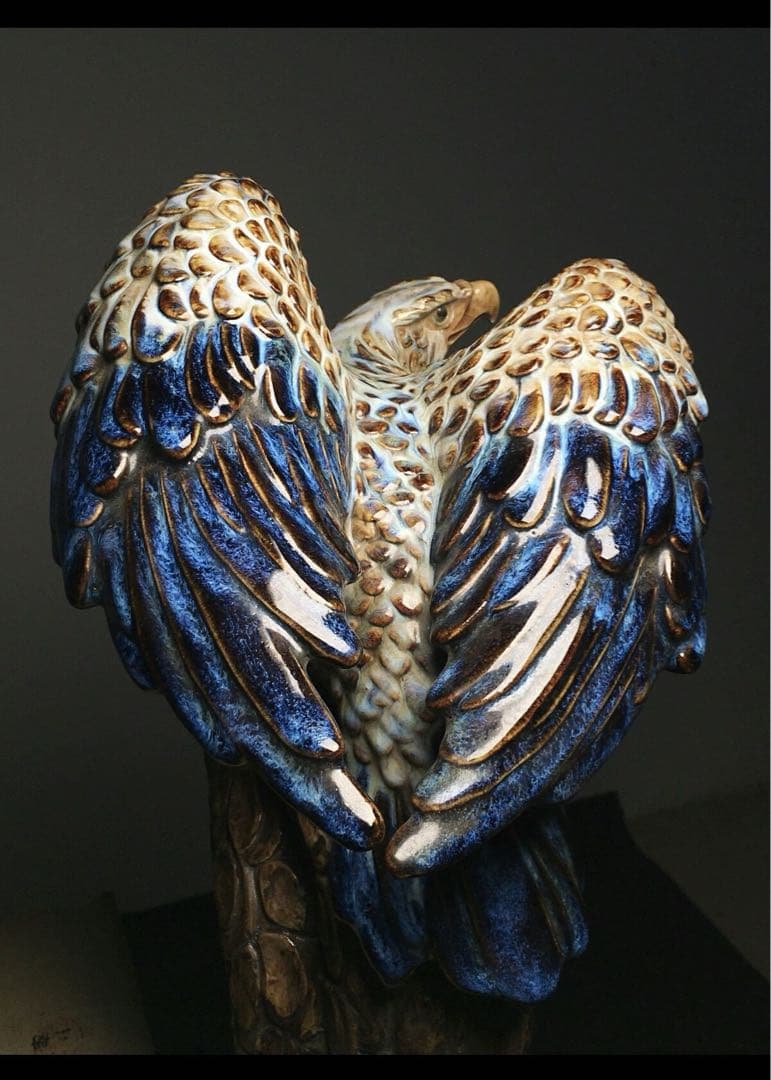 旧蔵　時代物　匠 最高峰　逸品　古陶器　鷹　インテリア　古美術　商売繁盛へ