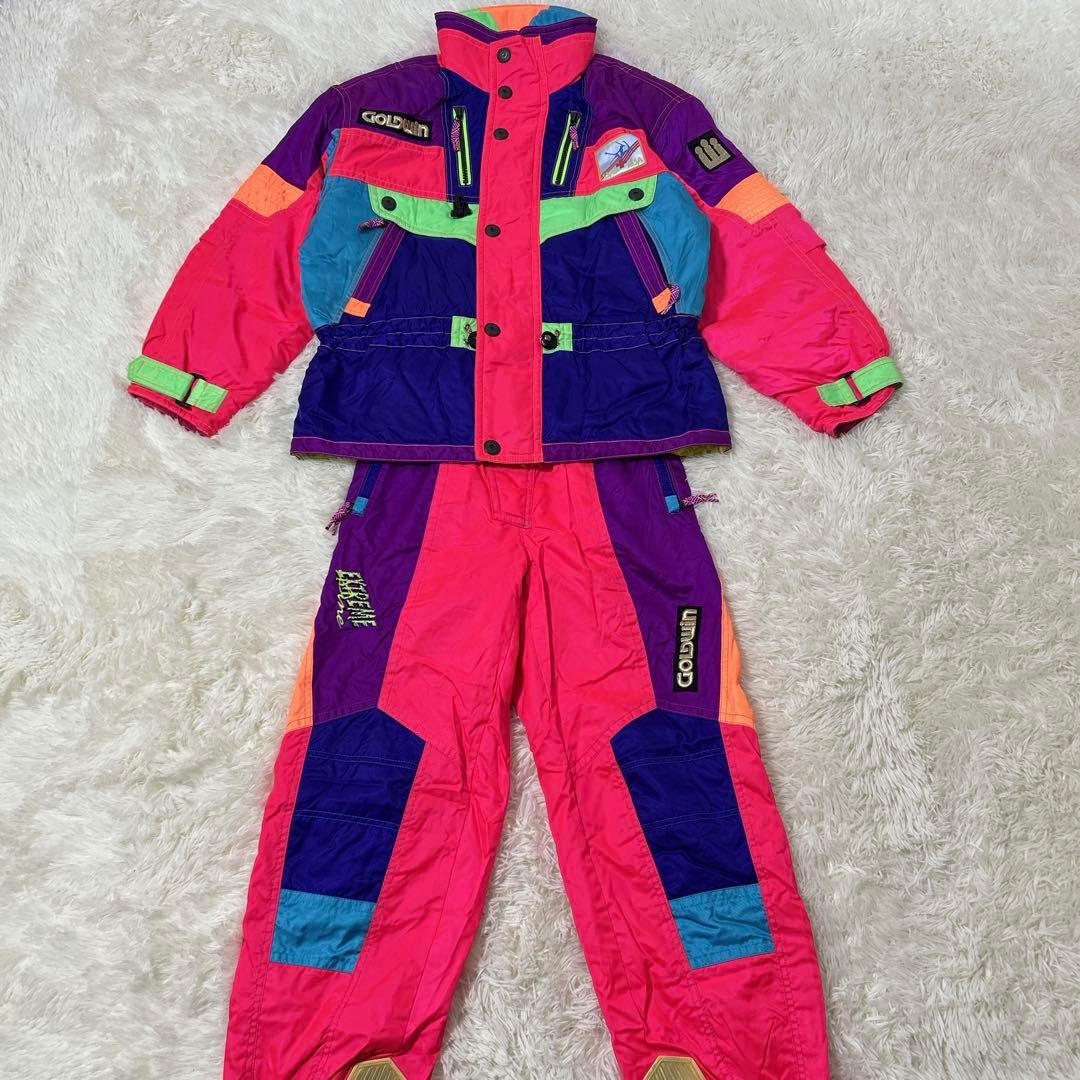 【562】美品　GOLDWIN スキーウェア カラフル　昭和　レトロ　ビンテージ