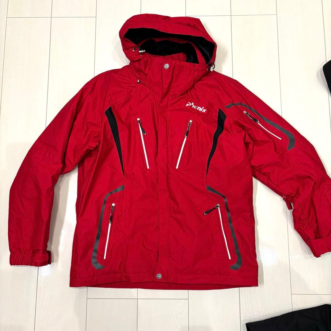 フェニックス メンズスキーウェア上下 セット L レッド×ブラック