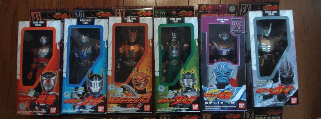 仮面ライダー龍騎ライダーシリーズ当時物ソフビセット