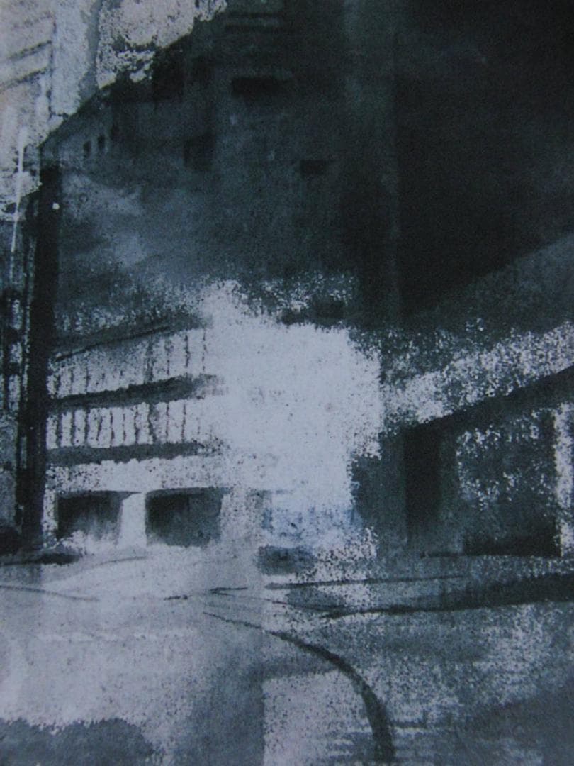 吉見公子、【景　04】、希少な額装用画集より、新品額装付