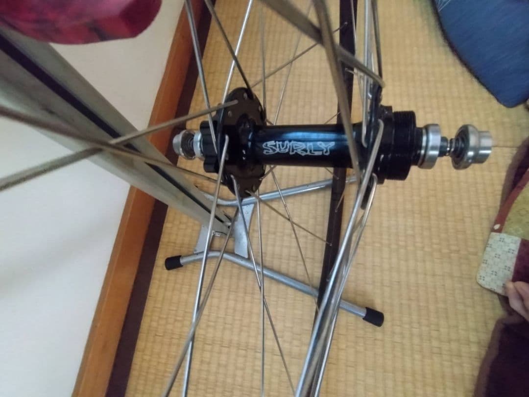 H plus son 後輪ホイールとSurly　ハブ