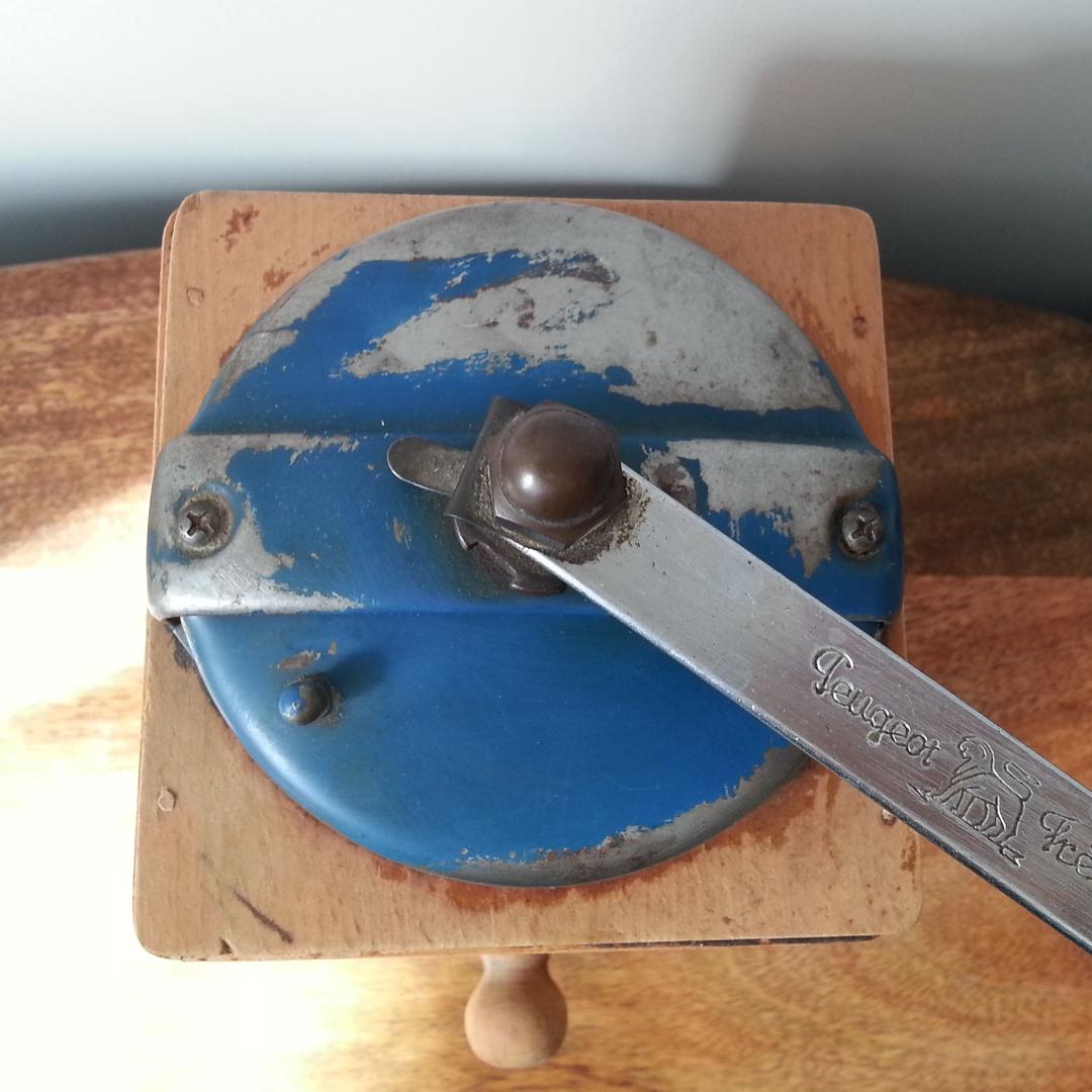 青 プジョー コーヒーミル フランス アンティーク