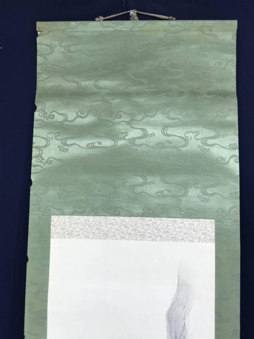 【真作】織田観潮/白衣観音図/観音図/カンノン図/掛軸/名家伝来/AD-287