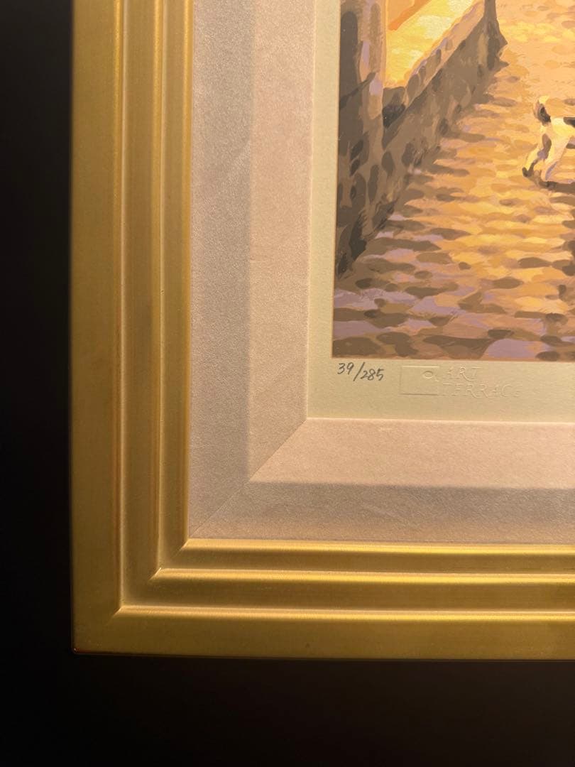 美品　笹倉鉄平　【芸術家村の通り】シルクスクリーン