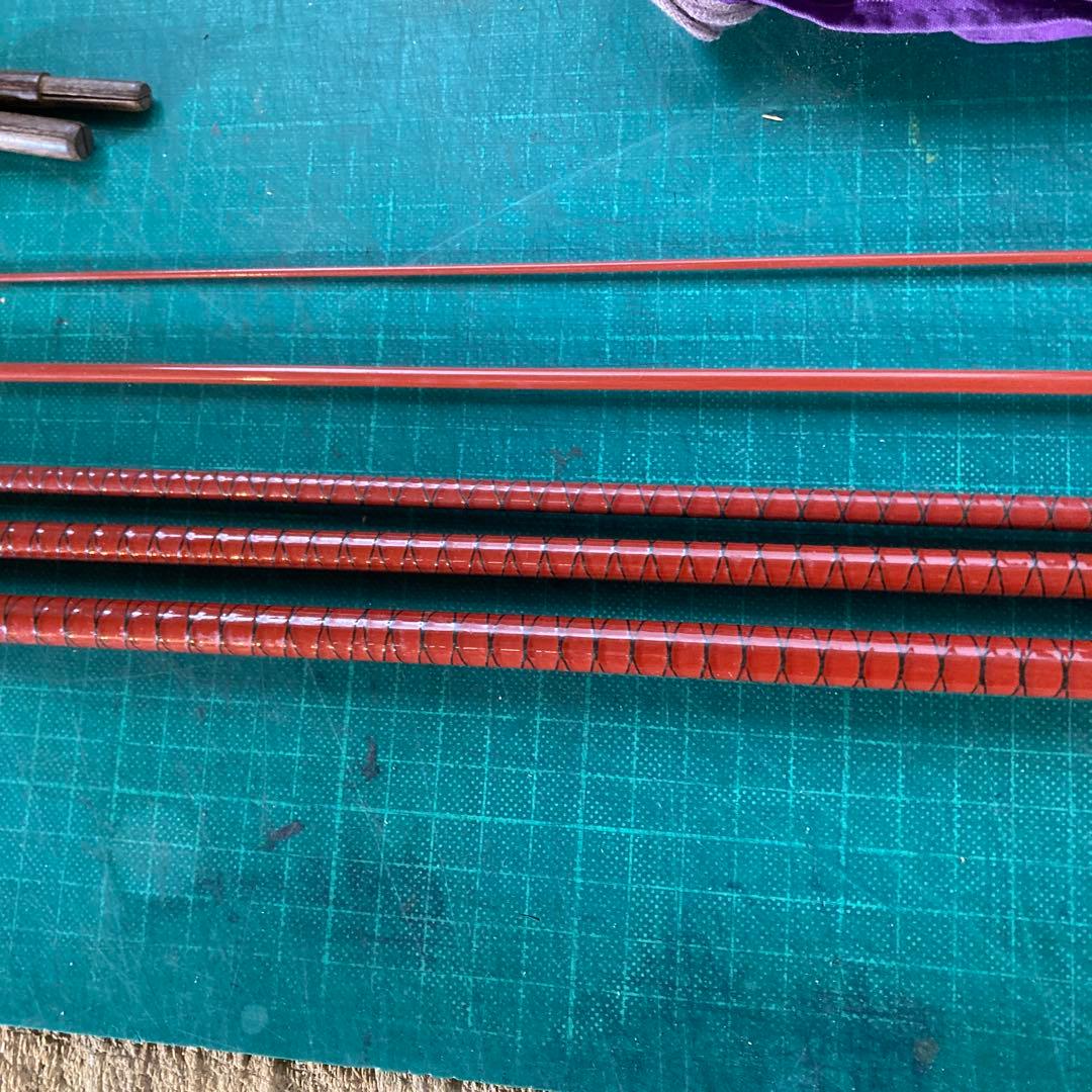 K*B様 漆塗り調 SHIMANO 朱紋峰 十六 ヘラ竿 ヘラブナ 朱色